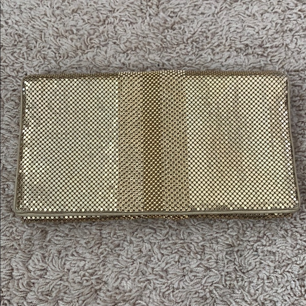 BCBG Maxazria, Gold Chain Metal Clutch